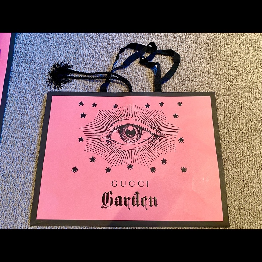 GUCCI GARDEN tassel bag with grosgrain handles